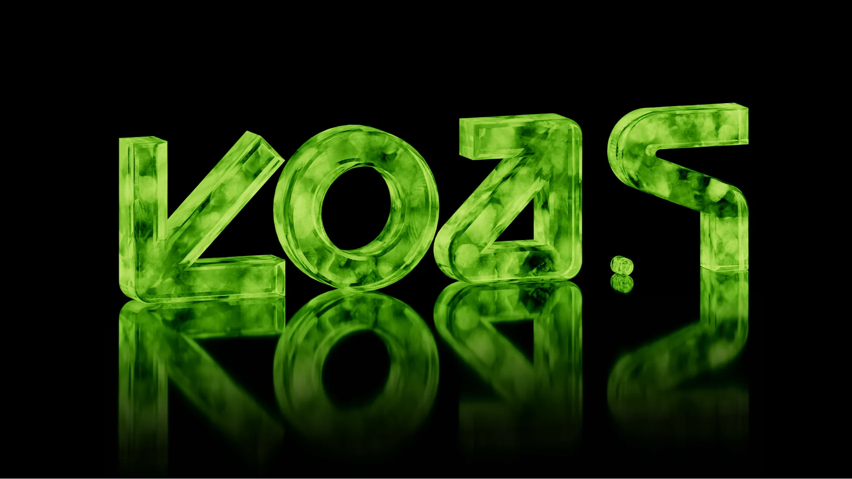 Зеленый 3D логотип
